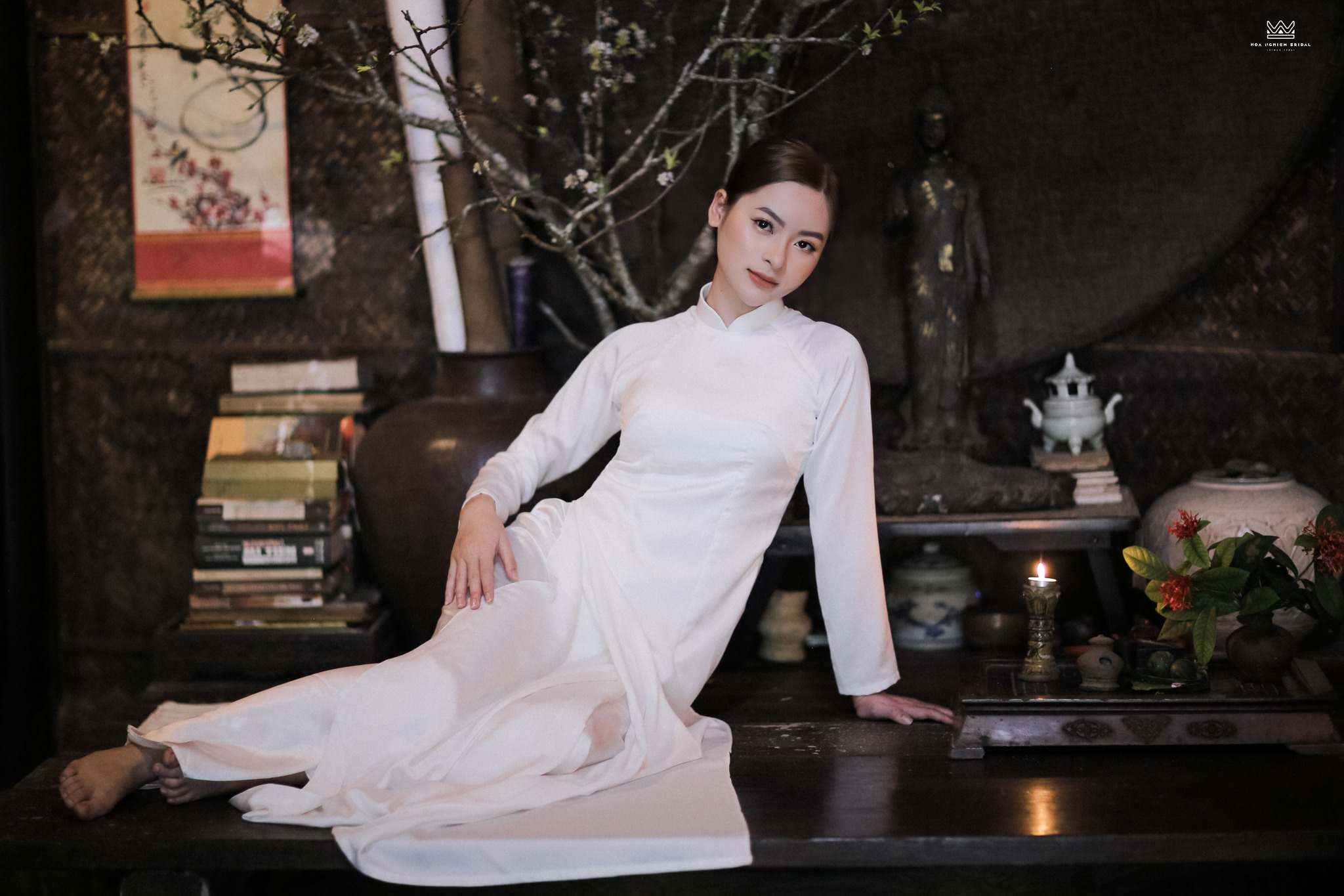 Ao Dai Mau Trang Tron Áo Dài Màu Trắng Trơn