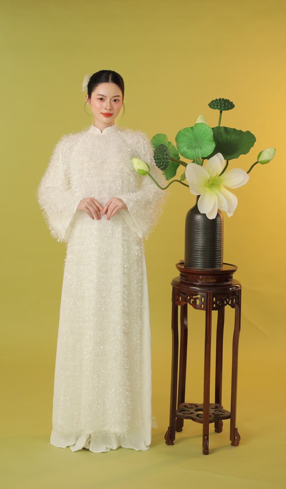 Ao Dai Thiet Ke Mau Trang Áo Dài Thiết Kế Màu Trắng