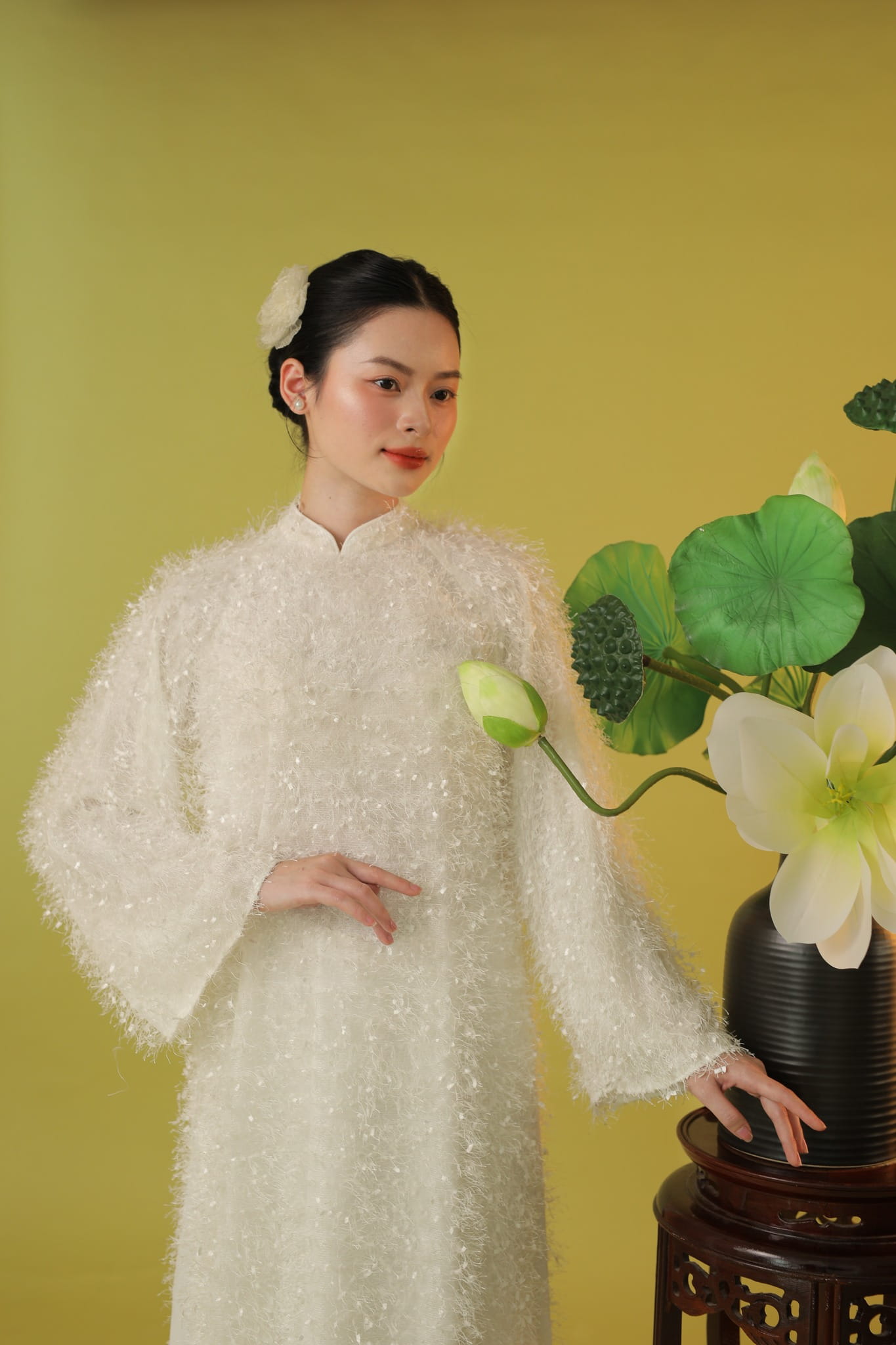 Ao Dai Thiet Ke Mau Trang Áo Dài Thiết Kế Màu Trắng