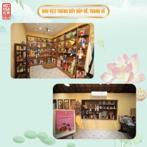 Không gian văn hóa - Khu vực trưng bày búp bê cổ phục, tranh vẽ