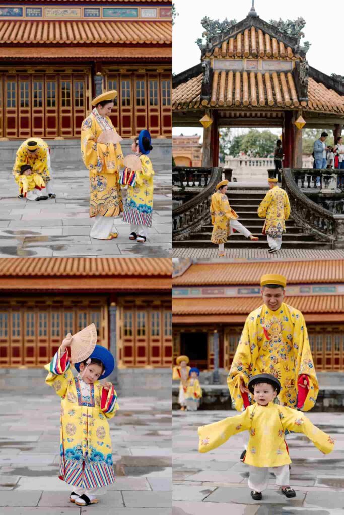 Kinh nghiệm chụp ảnh cổ phục mùa mưa ở Huế dành cho khách gia đình