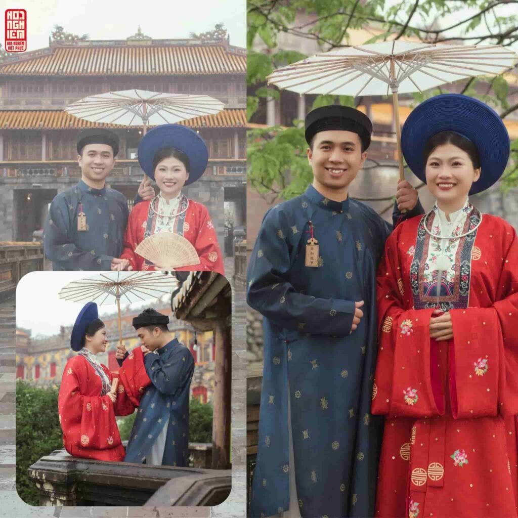 Chụp ảnh Cổ Phục Huế dành cho cặp đôi với concept "Tình trong mưa Huế"