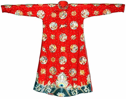 Áo sa kép xuân hạ của hoàng hậu