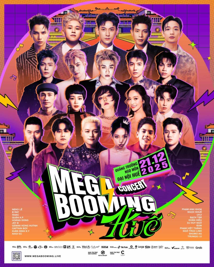 Mega Booming 2025 Bữa tiệc âm nhạc bùng nổ giữa lòng Cố đô Huế những ngày cuối năm