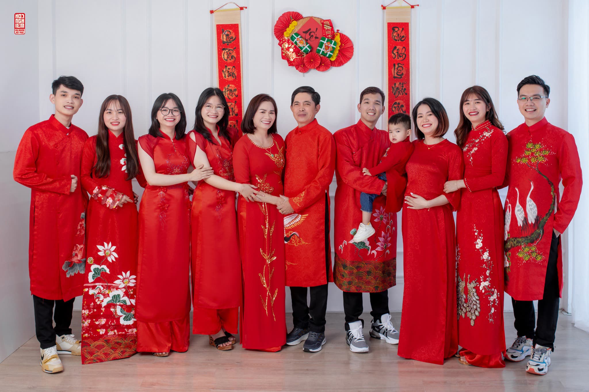 Set áo dài đại gia đình đón xuân sum vầy cùng nhau