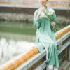 Áo Ngũ Thân nữ xanh ngọc - Bạch Ly