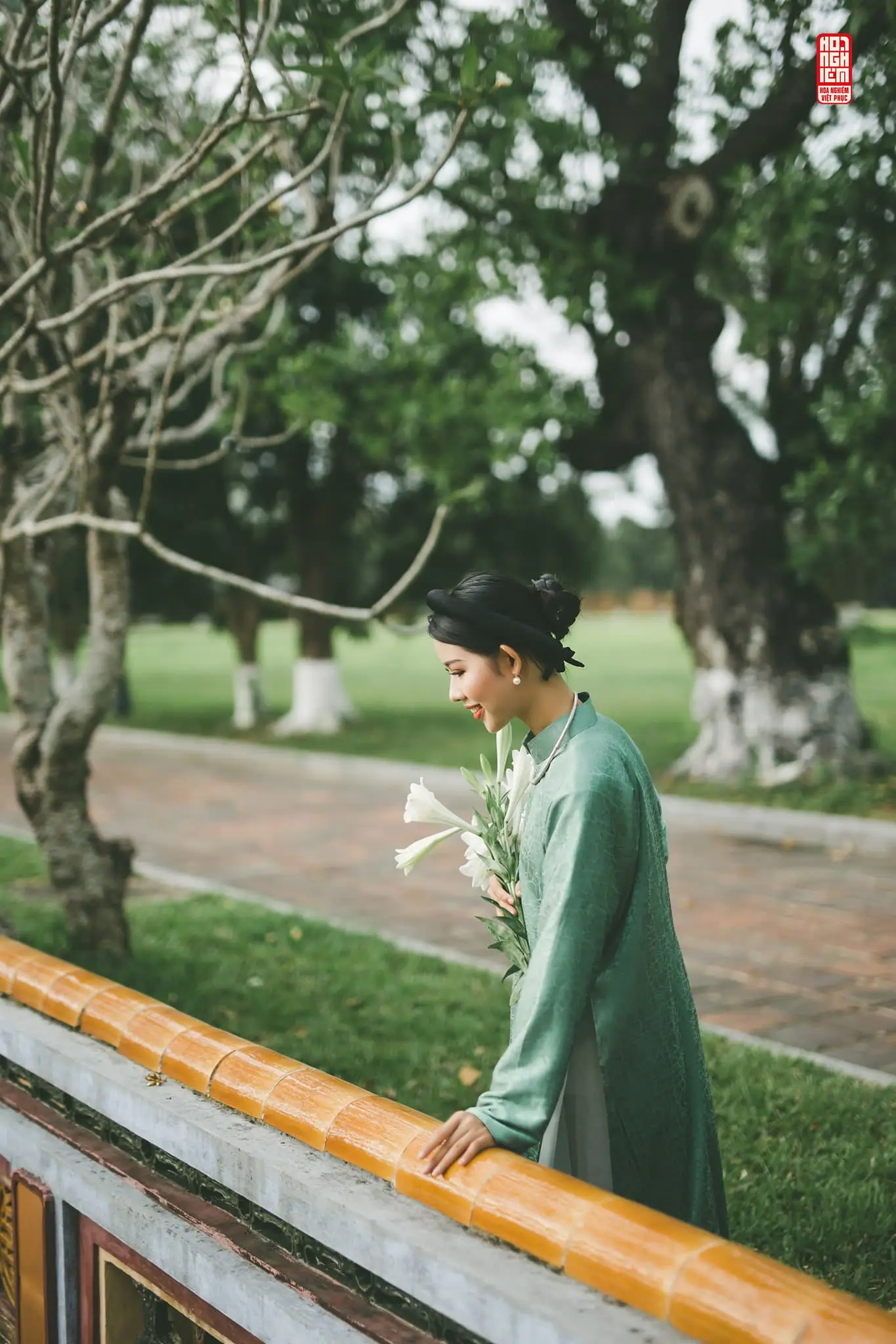 Áo Ngũ Thân nữ xanh ngọc - Bạch Ly (4)
