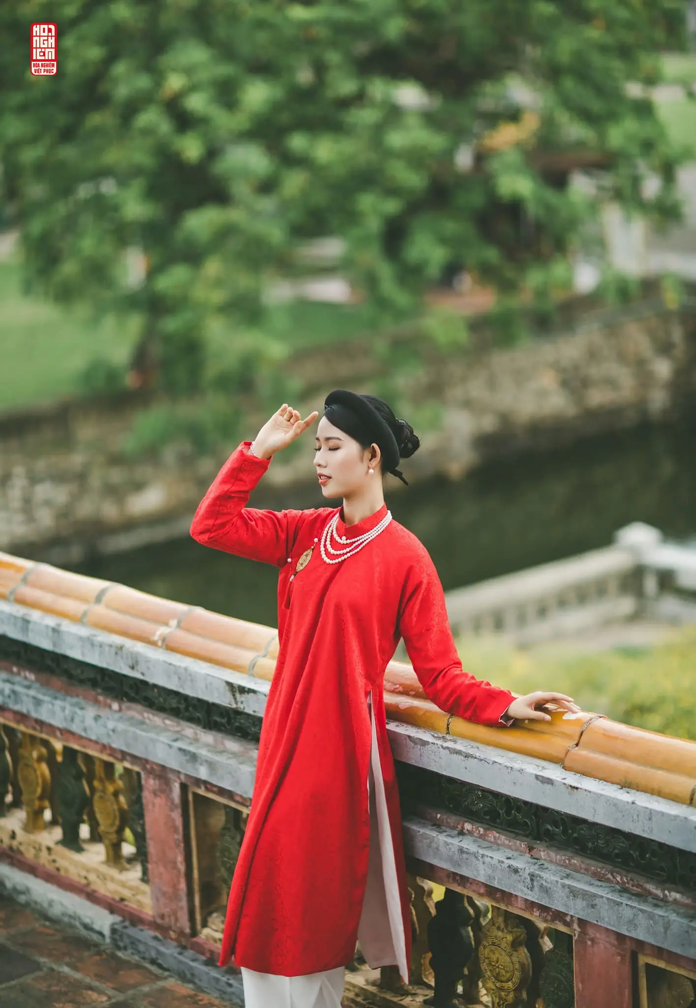 Áo Ngũ thân đỏ truyền thống - Hồng Vân Áo Ngũ thân đỏ truyền thống - Hồng Vân