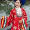 Áo Nhật Bình gấm đỏ Phượng Nghi - Cổ Phục Cung Đình Huế