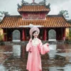 Áo Nhật Bình hồng phấn