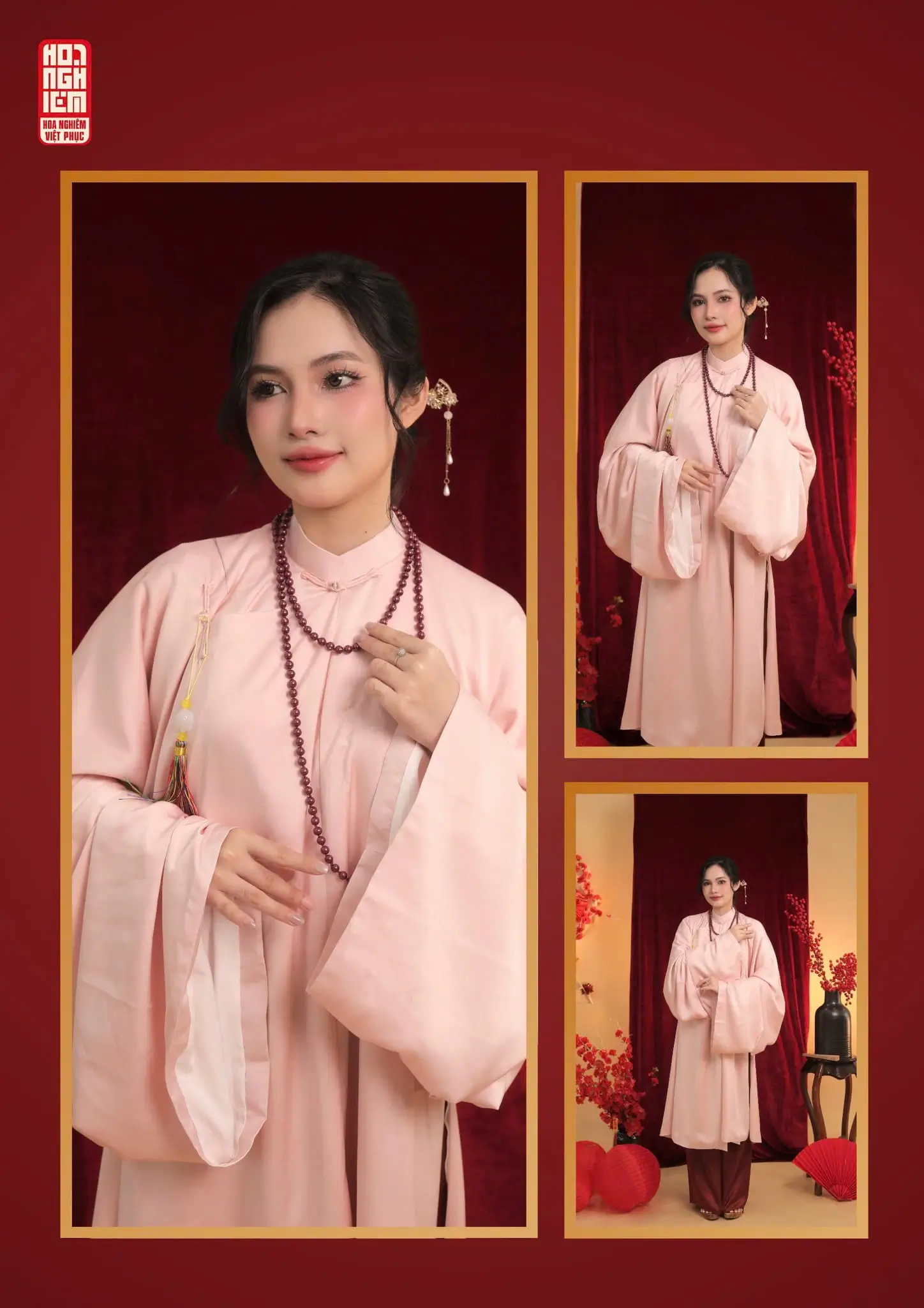 Áo Tấc hồng - Việt phục thanh lịch và nữ tính (6)