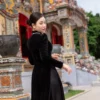 Áo dài nhung đen - Thanh lịch và quyền quý