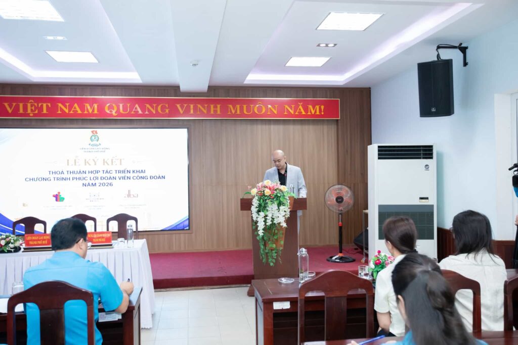 Hoạt động xã hội của Hoa Nghiêm tại chương trình phúc lợi đoàn viên công đoàn 2026 góp phần lan tỏa giá trị cộng đồng tại TP Huế.