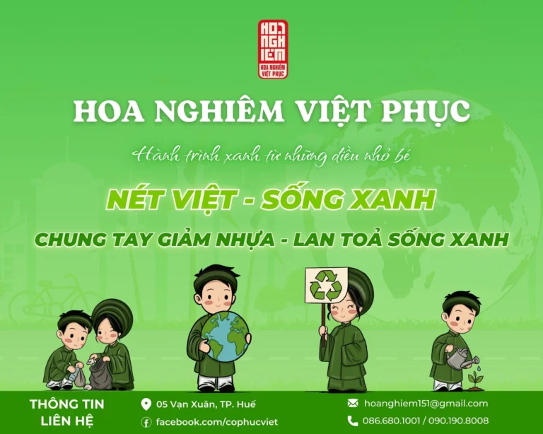 Linen trong Cổ phục & Áo dài: Hành trình sống xanh và phát triển bền vững cùng Hoa Nghiêm Việt Phục