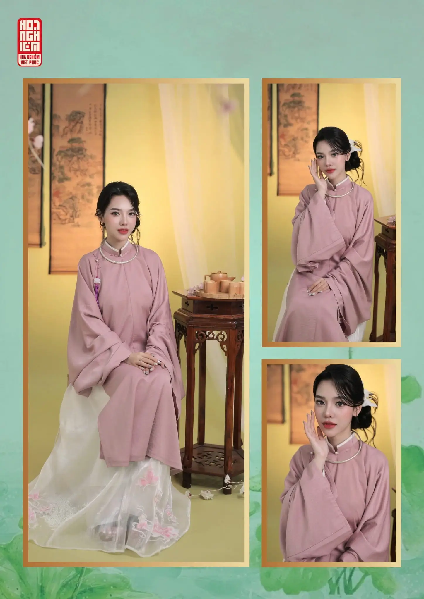 Lookbook Áo Tấc vải lụa trơn nhiều màu (8)