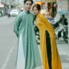 Việt Phục cặp đôi dạo phố xưa - Áo Ngũ Thân nam & Áo Dài nữ