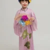 Áo Tấc trẻ em màu hồng đính kết thủ công hoa sen